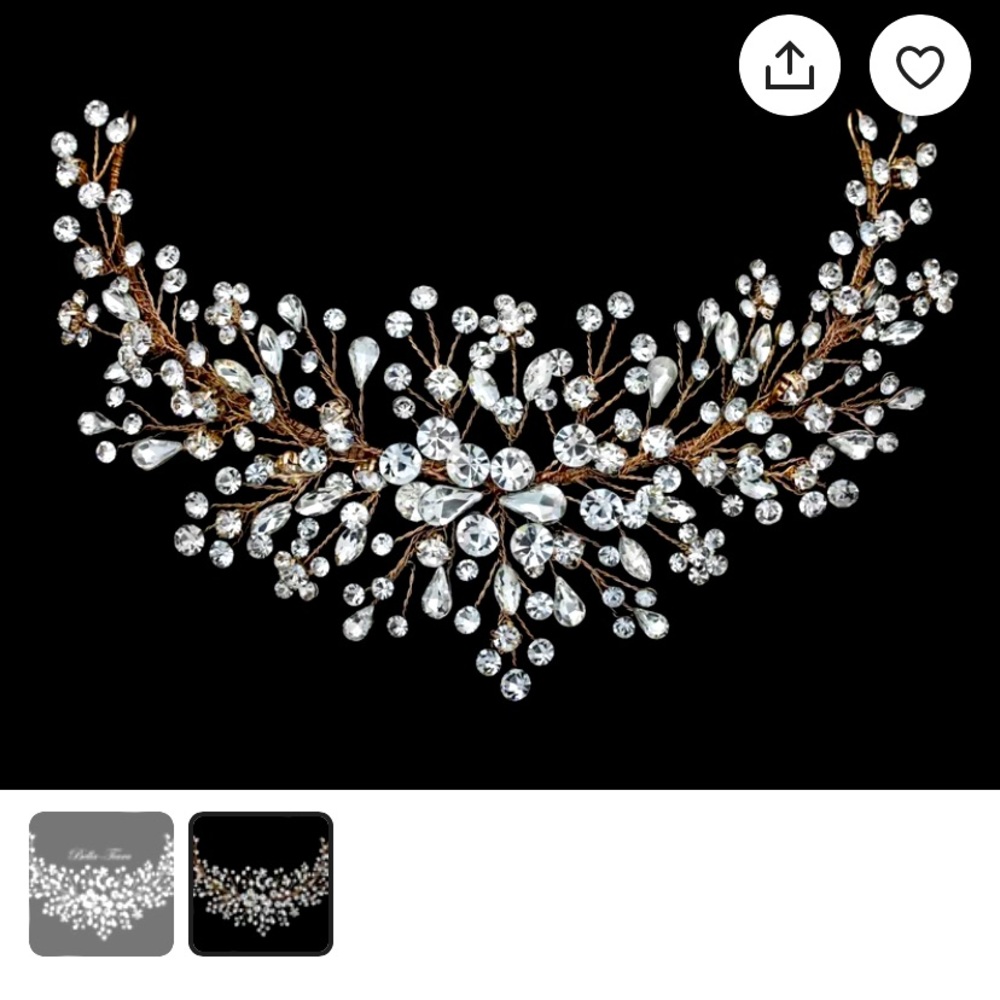 Swarovski crystal hair piece